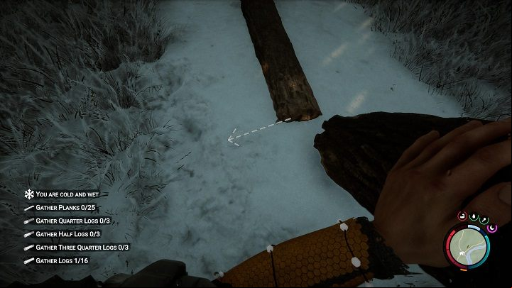 First, arrange four logs into a square - Sons of the Forest: Shelter elements - Resources and crafting - Sons of the Forest Guide