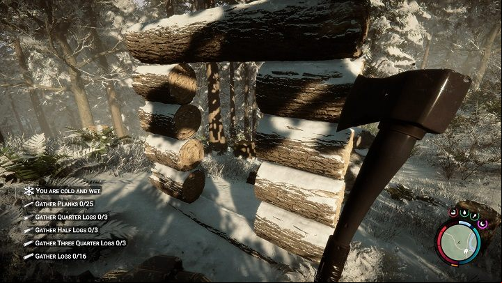 After building the wall, cut holes in it just like you did when creating a window - Sons of the Forest: Shelter elements - Resources and crafting - Sons of the Forest Guide