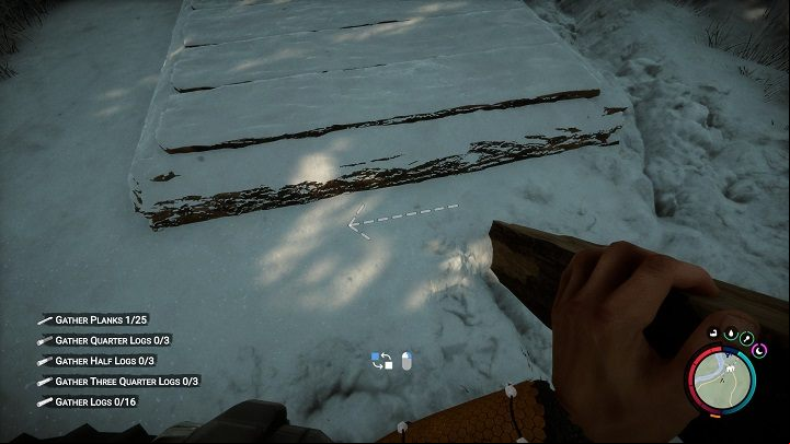 Cut the log lengthwise to get a plank - Sons of the Forest: Shelter elements - Resources and crafting - Sons of the Forest Guide