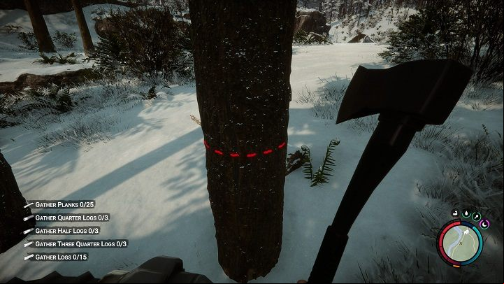You can also use an axe to shorten the logs ing the structure - Sons of the Forest: Shelter elements - Resources and crafting - Sons of the Forest Guide