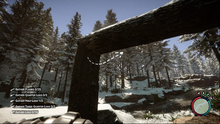 Cut a half to get half logs - Sons of the Forest: Shelter elements - Resources and crafting - Sons of the Forest Guide