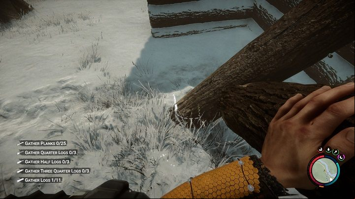 Place the second log to raise the beam - Sons of the Forest: Shelter elements - Resources and crafting - Sons of the Forest Guide