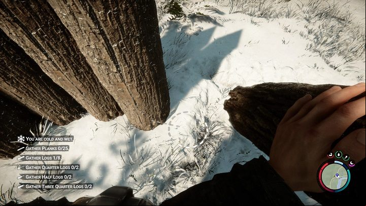 Place the first log vertically - Sons of the Forest: Shelter elements - Resources and crafting - Sons of the Forest Guide