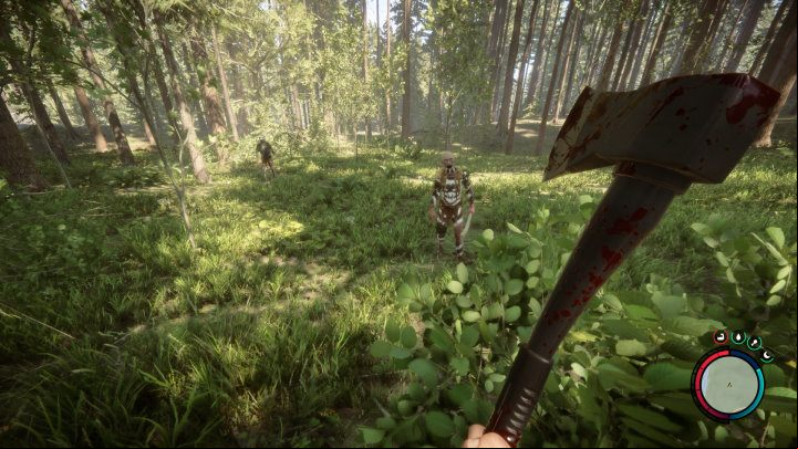 The cannibal in the golden mask acts as a commander and you will not meet them anywhere except in the villages - Sons of the Forest: Cannibals - Basics - Sons of the Forest Guide