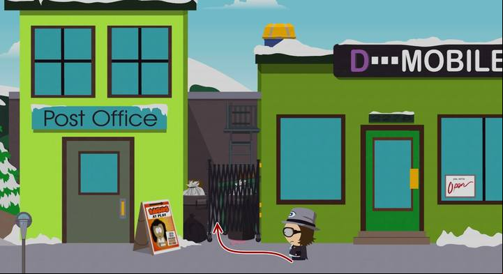 Go north to Raisins bar (M2,19) - Mosquito in a Honey Pot | Main Missions Walkthrough - Main Missions Walkthrough - South Park: The Fractured But Whole Game Guide