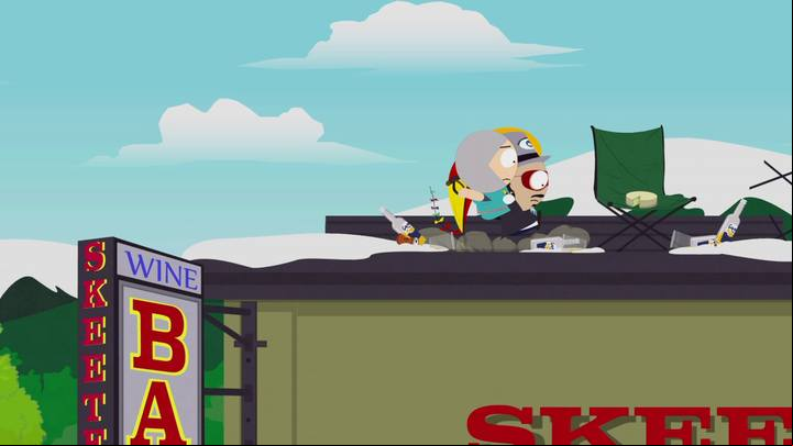 The cheese on the bars rooftop. - CLASSified and Medicinal Fried Fiasco | Main Missions Walkthrough - Main Missions Walkthrough - South Park: The Fractured But Whole Game Guide