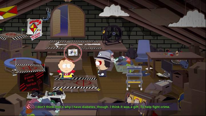 The picture on the attic - you can collect it during a story mission or after it. - The Yaoi Project | Side quests - Side quests - South Park: The Fractured But Whole Game Guide