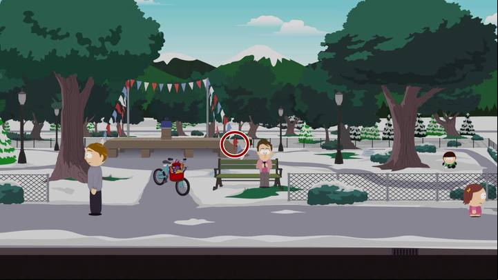 Take the hairstyle from a container behind the stairs that lead on a platform. - Hair and makeup - Titles and secrets - South Park: The Fractured But Whole Game Guide