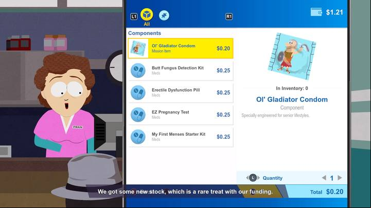 Buy condoms in a shop and bring them to grandpa Marsh. - Selfies - Titles and secrets - South Park: The Fractured But Whole Game Guide