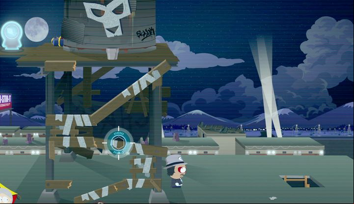 Reach the top of the tower using the wooden planks that the towers pillars you have just smashed. - We Need a Tool, The Hundred Hands of Chaos | Main Missions Walkthrough - Main Missions Walkthrough - South Park: The Fractured But Whole Game Guide