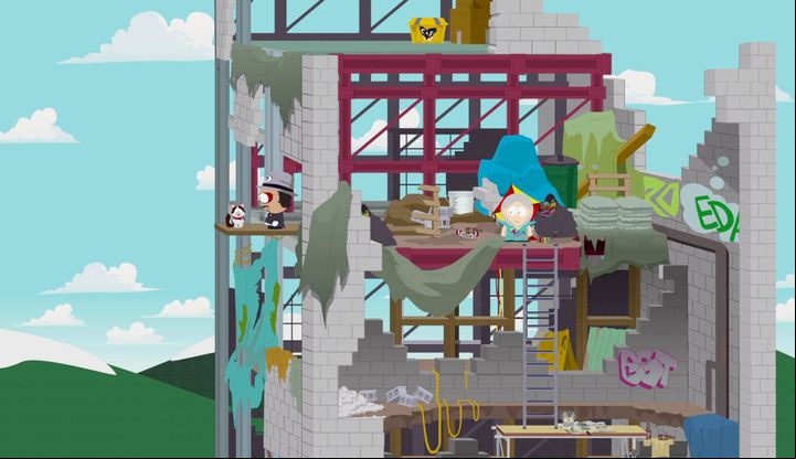 The achievement regards the building visible above. - South Park: The Fractured But Whole Game Guide Trophy Guide - Game Guide - South Park: The Fractured But Whole Game Guide