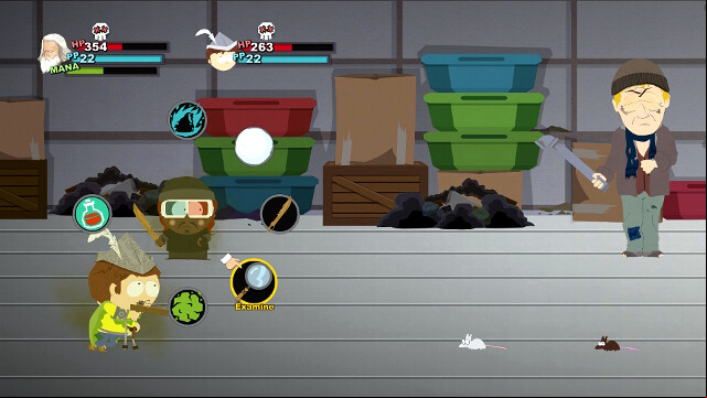 A fight with a homeless guy in a U-Stor-It truck - Homeless Problem - Side quests - South Park: The Stick of Truth - Game Guide and Walkthrough
