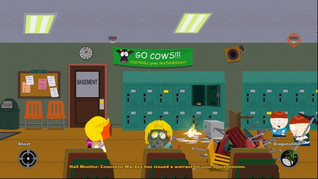 At school you will fight a hall monitor, who is not a tough opponent - Call the Banners part 3 Craig - Walkthrough - South Park: The Stick of Truth - Game Guide and Walkthrough