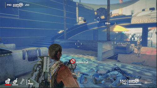 Clear the roof again and then head to the left stairs shown on the above screen - Chapter XII - Rooftops - p. 2 - Game Walkthrough - Spec Ops: The Line - Game Guide and Walkthrough
