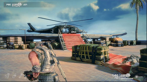 Be careful, because in later phase of the fight you might be attacked by mad knife man and as you probably you should kill him before he gets close to you - Chapter XII - Rooftops - p. 2 - Game Walkthrough - Spec Ops: The Line - Game Guide and Walkthrough