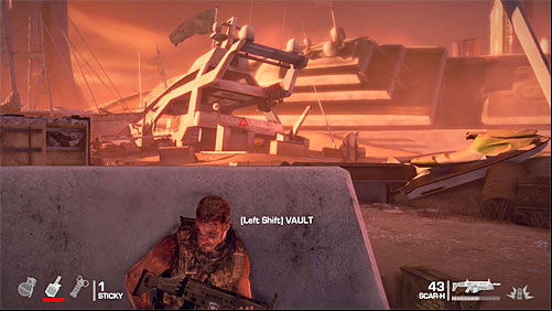 Only after preliminary clearing the area, try to eliminate previously mentioned sniper on the yacht (screen above) - Chapter XIII - Adams - p. 1 - Game Walkthrough - Spec Ops: The Line - Game Guide and Walkthrough