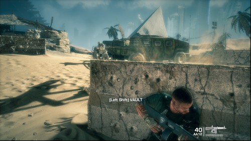 After shooting the commander and closest enemies, hide behind the right cover - Chapter XV - Welcome - Game Walkthrough - Spec Ops: The Line - Game Guide and Walkthrough