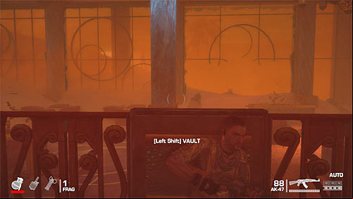 Your priority is to eliminate opponents in the adjacent room and those who will come running from the dunes visible in the distance - Chapter III - Underneath - Game Walkthrough - Spec Ops: The Line - Game Guide and Walkthrough