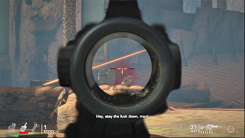 Now quickly move towards trenches, where one of your allies should hide himself - Chapter VII - The Battle - Game Walkthrough - Spec Ops: The Line - Game Guide and Walkthrough