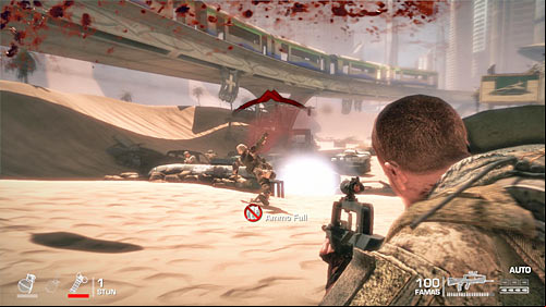 Right after the proper battle begins, I suggest dealing with closest enemies and it is best to throw grenades at them - Chapter IX - The Road - Game Walkthrough - Spec Ops: The Line - Game Guide and Walkthrough