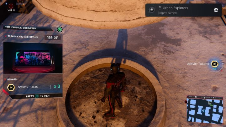 You will find 2 time capsules in this district - Spider-Man Miles Morales: Financial District - map, collectibles and locations - World Atlas - Spider-Man Miles Morales Guide
