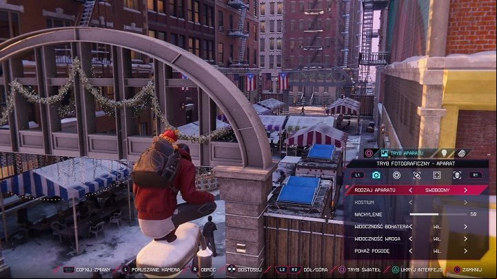 When the photo mode is activated, time will freeze in the game - Spider-Man Miles Morales: Photo mode - how to access? - Appendix - Spider-Man Miles Morales Guide