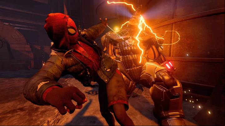 Rhino will start using charge attacks, by performing dodges at the right moment you can jump on his back and direct him to the electrical boxes to stun him momentarily, making him vulnerable to a series of blows - Spider-Man Miles Morales: Rhino boss - how to defeat him? - Bosses - Spider-Man Miles Morales Guide