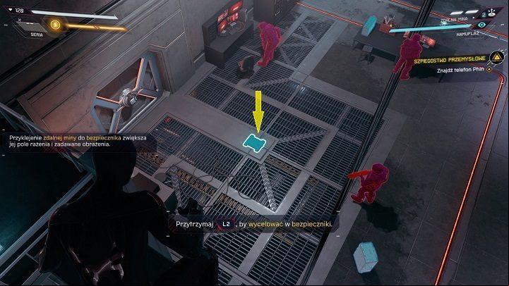 Throw a mine on the fuses located on the floor to take out multiple opponents at once - Spider-Man Miles Morales: Corporate Espionage walkthrough - Main missions - Spider-Man Miles Morales Guide