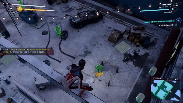 The second clue will be slightly more difficult to get - Spider-Man Miles Morales: Robbers Target Local Biz - walkthrough - Side missions - Spider-Man Miles Morales Guide