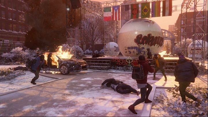 On the way, Ganke will call to inform about the Fisk gang robbery in the park - Spider-Man Miles Morales: Weve Got a Lead! - walkthrough - Side missions - Spider-Man Miles Morales Guide