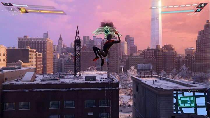 Once do it, a triangle will appear above the enemy's head - Spider-Man Miles Morales: Final Test - walkthrough - Side missions - Spider-Man Miles Morales Guide