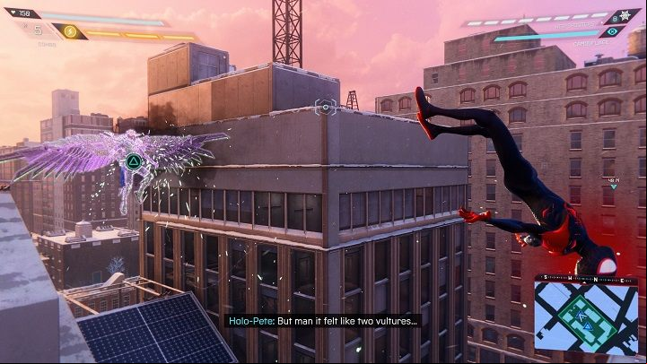 The second stage of the fight will start in the air - Spider-Man Miles Morales: Final Test - walkthrough - Side missions - Spider-Man Miles Morales Guide