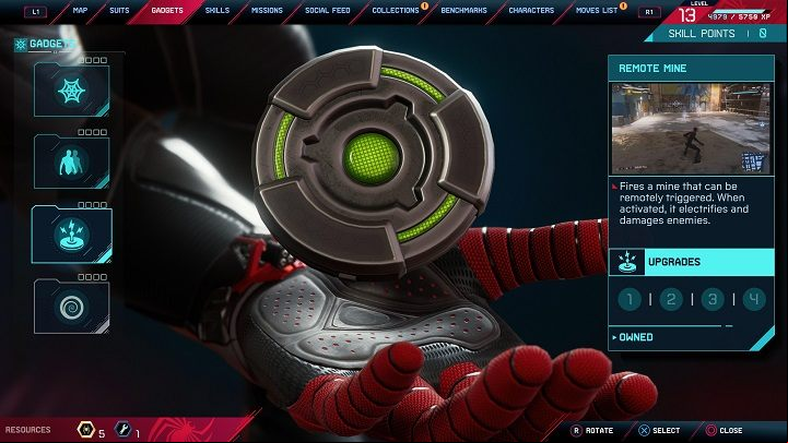 You will receive the Remote Mines in the 10th main mission - Corporate Espionage - Spider-Man Miles Morales: Remote Mine - modification list - Gadgets - Spider-Man Miles Morales Guide