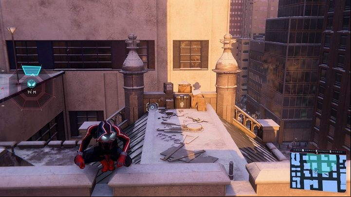 4) The next cache is located on the roof of the building on the border with Midtown - Spider-Man Miles Morales: All Underground Caches - list - Collectibles - Spider-Man Miles Morales Guide