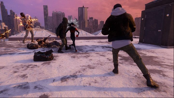 Go to the roof of the building in the northwestern part of the Upper East Side - Spider-Man Miles Morales: Crimes from the FNSM app - list, walkthrough - FNSM App - Spider-Man Miles Morales Guide