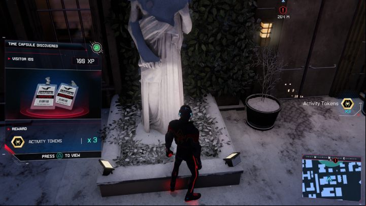 In this district, you will find 2 time capsules - Spider-Man Miles Morales: Upper East Side - map, location, finds - World Atlas - Spider-Man Miles Morales Guide