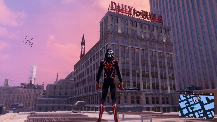 There is 1 activity from the MSMZS app available in this neighborhood - Can't find my pigeons - Spider-Man Miles Morales: Midtown - map, collectibles and locations - World Atlas - Spider-Man Miles Morales Guide
