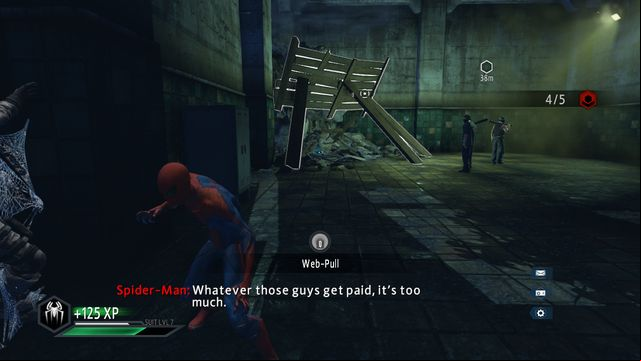 The beams in the corner of the room - The Kingpin of crime! - Walkthrough - The Amazing Spider-Man 2 - Game Guide and Walkthrough