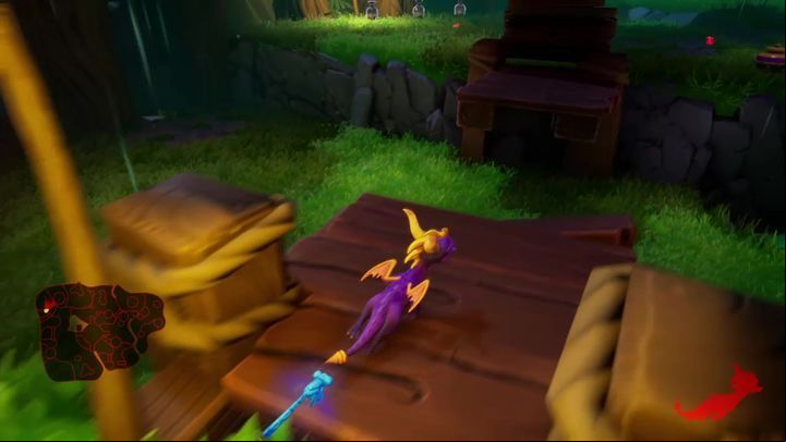 This way you will reach the next house, where you have to light the second lamp - Spooky Swamp | Spyro: Year of the Dragon Walkthrough - Midday Gardens - Spyro Reignited Trilogy Guide