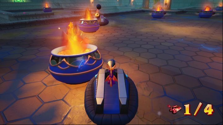 In this room, you will find a portal that will lead you to a Hovercraft arena - Haunted Tomb | Spyro: Year of the Dragon Walkthrough - Midnight Mountain - Spyro Reignited Trilogy Guide