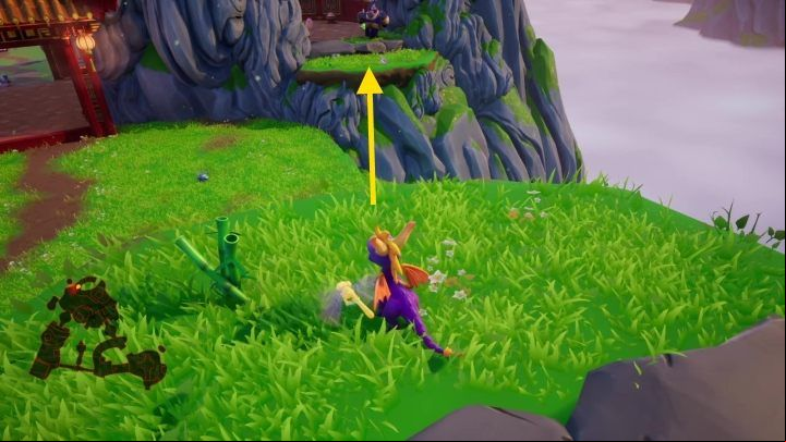 Additionally, you will also find a staircase behind one of the rocks that will lead you to a niche, where you will find another egg - Bamboo Terrace | Spyro: Year of the Dragon Walkthrough - Midday Gardens - Spyro Reignited Trilogy Guide
