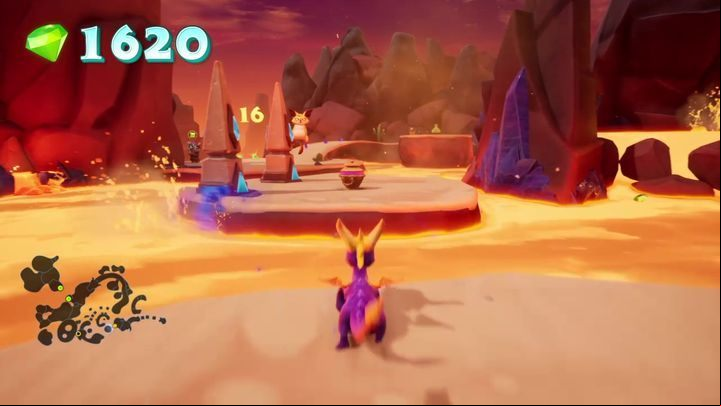 Here you will find a gate of resistance, which will be required to complete one of the challenges - Skelos Badlands | Spyro 2 Riptos Rage Walkthrough - Autumn Plains - Spyro Reignited Trilogy Guide