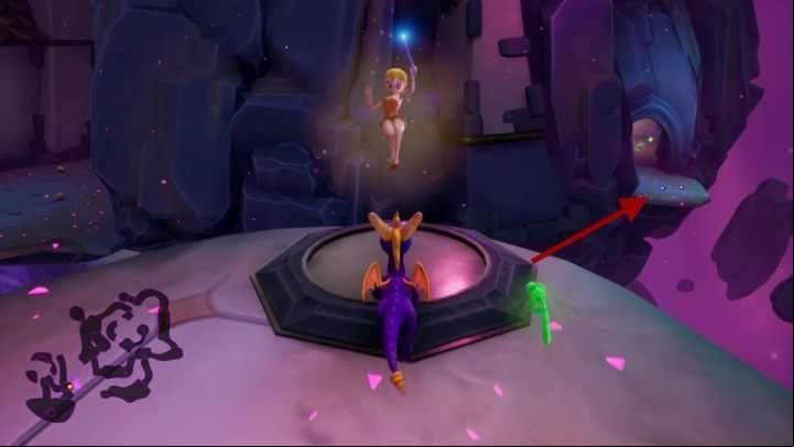 The dragon is located on a rock shelf - Dark age | Spyro The Dragon Walkthrough - Dream Weavers - Spyro Reignited Trilogy Guide