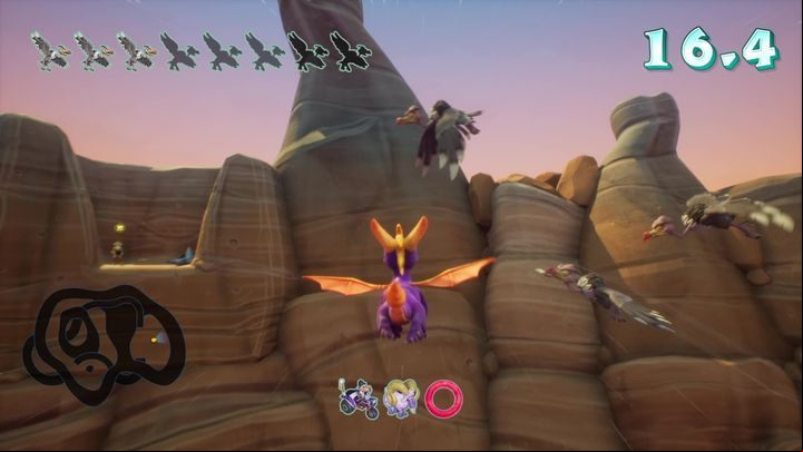 The last biker should appear in the area - Canyon Speedway | Spyro 2 Riptos Rage Walkthrough - Winter Tundra - Spyro Reignited Trilogy Guide