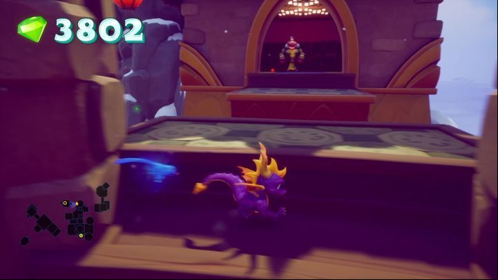 Jump on the ledge and face another Warlock - Cloud Temples | Spyro 2 Riptos Rage Walkthrough - Winter Tundra - Spyro Reignited Trilogy Guide
