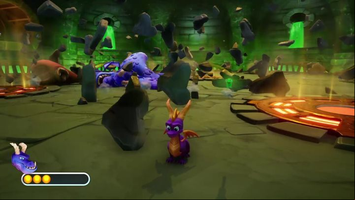 Crush is vulnerable to fire - Crush | Spyro 2: Riptos Rage! Boss Fight - Bosses - Spyro Reignited Trilogy Guide