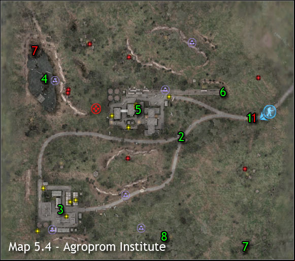 Important NPC's (red color) - Agroprom Institute - Maps - part 1 - Walkthrough - S.T.A.L.K.E.R.: Clear Sky - Game Guide and Walkthrough