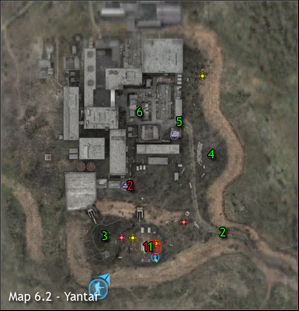 Important NPC's (red color) - Yantar - Map - Walkthrough - S.T.A.L.K.E.R.: Clear Sky - Game Guide and Walkthrough
