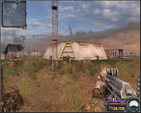 2) Eastern checkpoint - You will come across a small outpost here - Yantar - Map - Walkthrough - S.T.A.L.K.E.R.: Clear Sky - Game Guide and Walkthrough