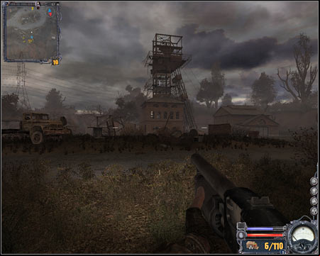 11) Northern checkpoint - You will come across a few Duty soldiers here - Red Forest - Maps - part 3 - Walkthrough - S.T.A.L.K.E.R.: Clear Sky - Game Guide and Walkthrough